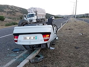 Tekeri Patlayan Otomobil Takla Attı: 7 Yaralı 