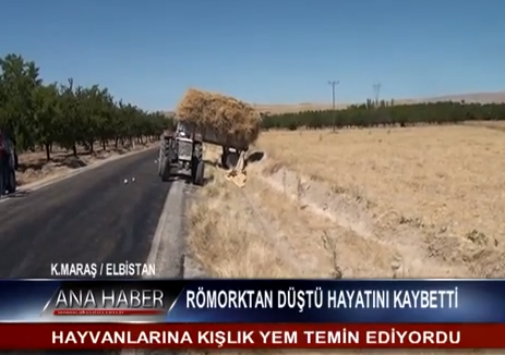 Römorktan Düştü Hayatını Kaybetti.