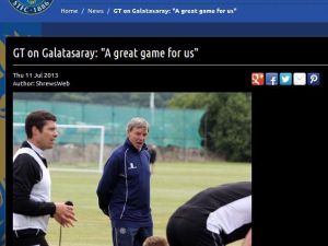 Shrewsbury Town Menajeri Turner’dan Galatasaray Maçı Yorumu