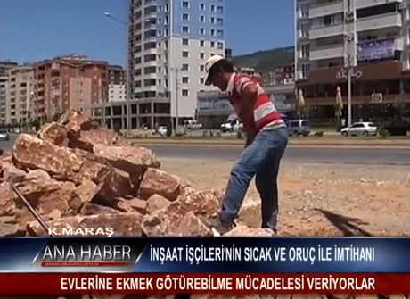 İnşaat İşçilerinin Sıcak Ve Oruç İle İmtihanı