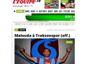 Trabzonsporun Malouda Transferi Avrupa Basınında