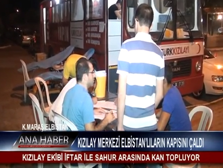 Kızılay Kan Bağış Merkezi Elbistanlıların Kapısını Çaldı.