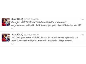 Bakan Kılıçtan 310 Bin Üniversiteliye Müjde