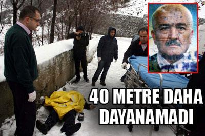 Hastaneye 40 metre kala öldü 