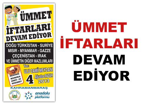 Ümmet İftarları Devam Ediyor