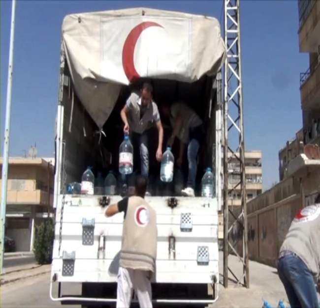 Suriye Kızılay’ından Halka Su Yardımı
