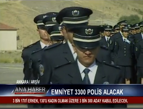 Emniyet,3300 Polis Alacak
