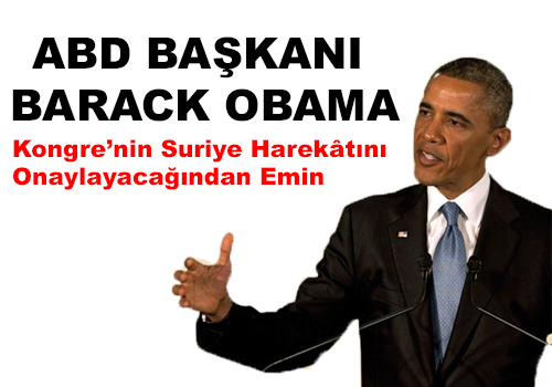 Obama Kongre’nin Suriye Harekâtını Onaylayacağından Emin