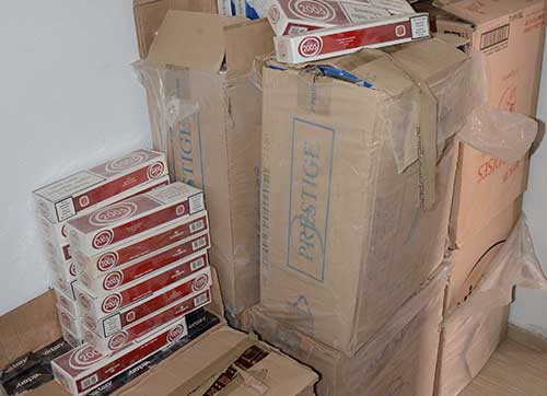 Elbistanda 6 Bin 580 Paket Kaçak Sigara Ele Geçirildi