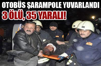 Otobüs şarampole yuvarlandı: 3 ölü 