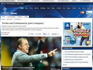 Galatasaray İle Fatih Terim’in Ayrılığı Uefa Manşetlerinde