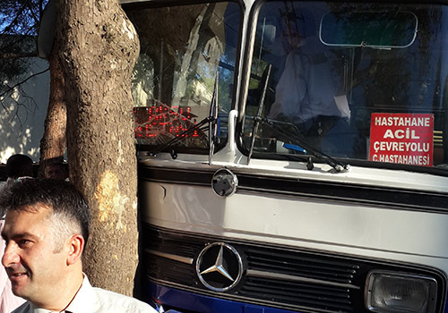 Belediye Otobüsü Kaza Yaptı