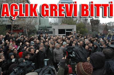 Açlık grevi sona erdi 