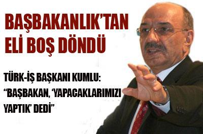 Erdoğan, Türk-İş Başkanı Kumlu ile görüştü 