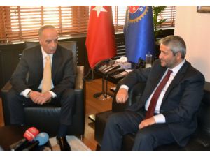 Bakan Ergün, Türk-iş Genel Başkanı Ergün Atalayı Makamında Ziyaret Etti