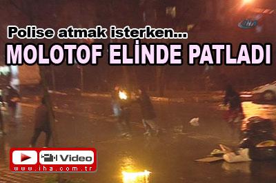 Molotof elinde patladı 