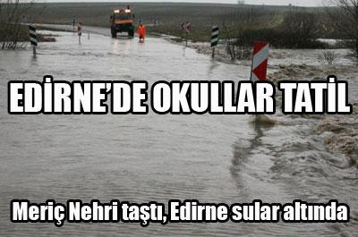 Meriç Nehri taştı, Edirne sular altında 