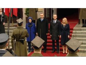 Erdoğan Törenle Karşılandı