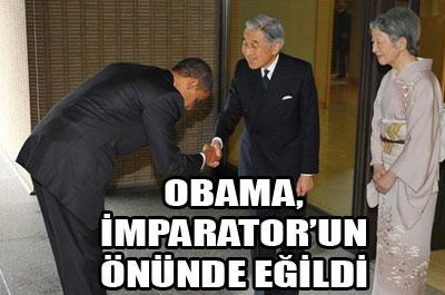 Obama, İmparatorun önünde eğildi