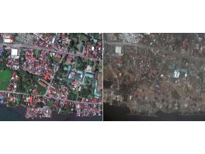 Filipinlerdeki Tayfunun Uydu Fotoğrafları, Yıkımı Gözler Önüne Serdi