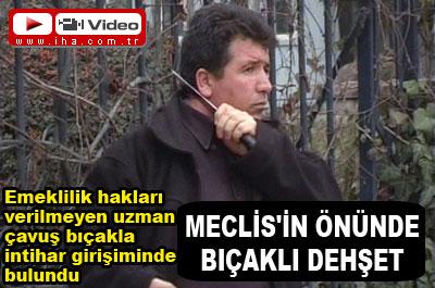 Meclis önünde intihar girişimi! 