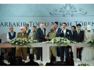 Erdoğan Ve Barzani 400 Kişinin Nikah Şahitliğini Yaptı