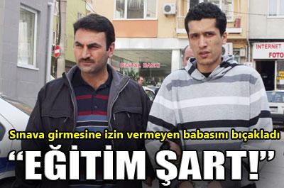 Babasını bıçaklayan genç, çay içerken yakalandı 