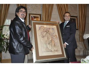 Bağış, Türk Vatandaşlığına Geçmek İsteyen Hat Sanatçısıyla Görüştü