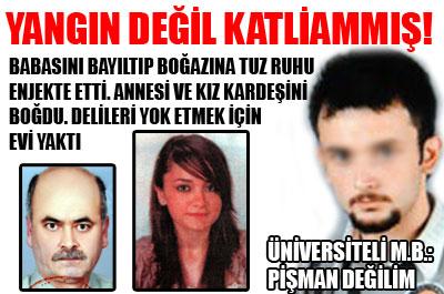 Üniversiteli genç ailesini katletti! 