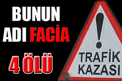 Erzincanda facia gibi kaza: 4 ölü 