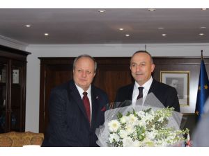 Ab Bakanı Çavuşoğlu, Aso Başkanı Özdebir İle Bir Araya Geldi