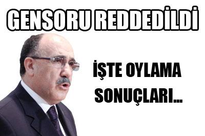 Atalay hakkındaki gensoruya ret 