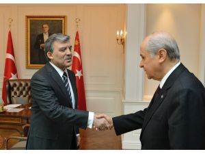 Mhp Genel Başkanı Bahçeli Çankaya Köşkünde