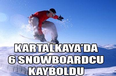 Kartalkayada 6 tatilci kayboldu 