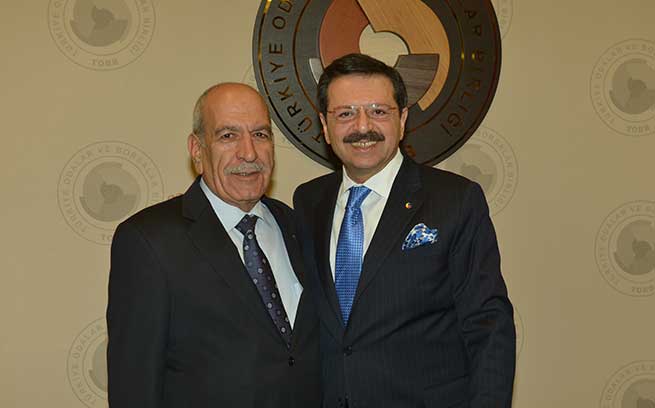 Kahramanmaraş Ticaret Borsası Rıfat Hisarcıklıoğlunu Ziyaret Etti