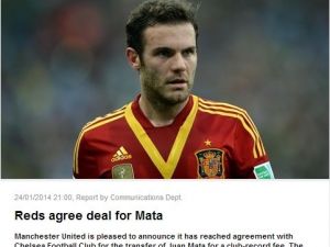 Manchester Mata’yı Açıkladı