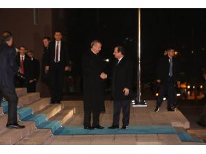 Fransa Cumhurbaşkanı Hollande, Başbakan Erdoğanla Görüşüyor