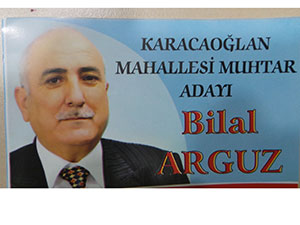 Arguz, Karacaoğlan Muhtar Adayı