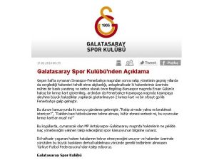 G.saray’dan Şok Gece Yarısı Açıklaması