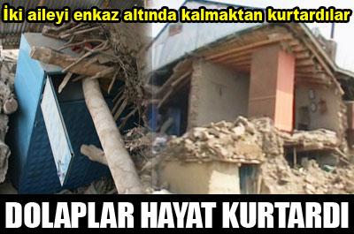 Dolaplar hayat kurtardı 