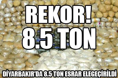 Diyarbakırda 8.5 ton esrar yakalandı 