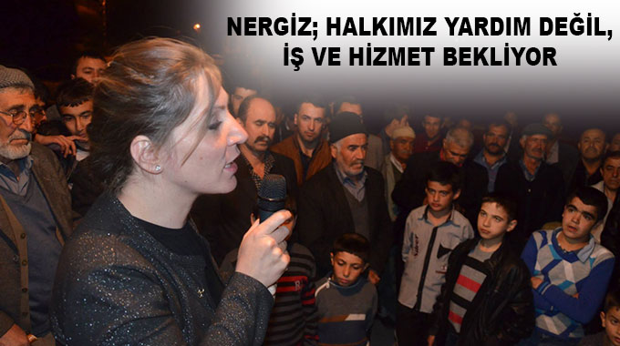 Nergiz; Halkımız Yardım Değil, İş Ve Hizmet Bekliyor 
