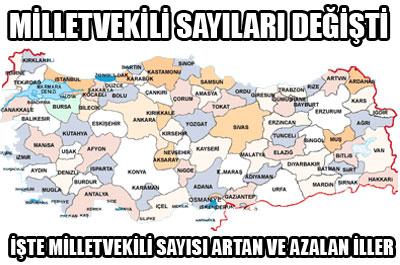 Bazı illerin milletvekili sayıları değişti 