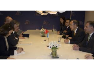 Cumhurbaşkanı Gül, Bm Genel Sekreteri Ban İle Bir Araya Geldi