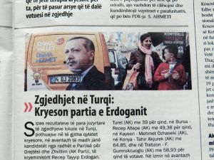 Kosova Basını: “Türk Seçmen Erdoğan’a Sahip Çıktı”