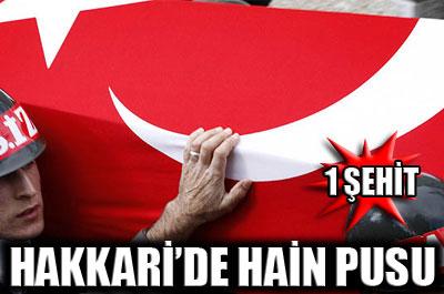 Hakkaride hain pusu: 1 şehit 