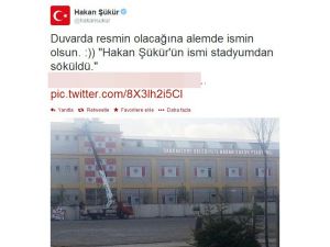 Hakan Şükürün İsmi Sancaktepe Stadından Silindi
