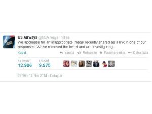 Us Airways’den Müstehcen İçerikli Tweet