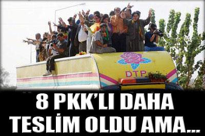 8 PKKlı daha teslim oldu
