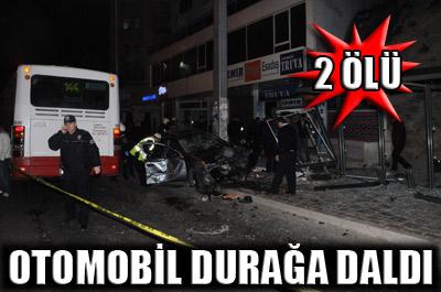 Otomobil durağa daldı: 2 ölü 6 yaralı 